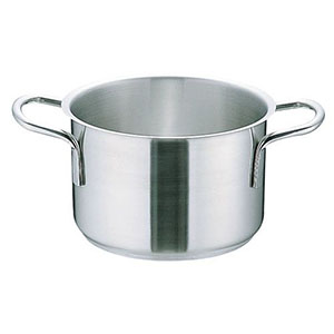 ムラノ Murano ムラノ インダクション 18-8 半寸胴鍋 蓋無 24cm AHVA303