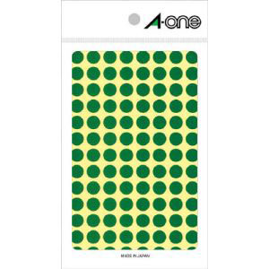 エーワン Aone エーワン 7003 カラーラベル 丸型 9mmΦ 緑