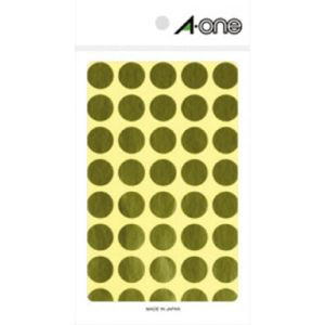 エーワン Aone エーワン 7031 カラーラベル 丸型 15mmΦ 金