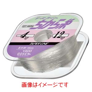 ゴーセン GOSEN ゴーセン テーパーライン ちから糸 5本巻 15m ｘ 5本巻 ナチュラル 4-12号 GT462N