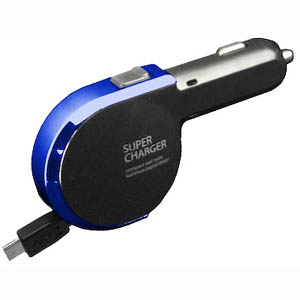 カシムラ kashimura カシムラ AJ-512 DC充電器 リール 2.4A リバーシブルmicro BK-BL