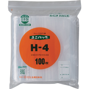 生産日本社 セイニチ H-4 ユニパック 240×170×0.04mm 100枚入