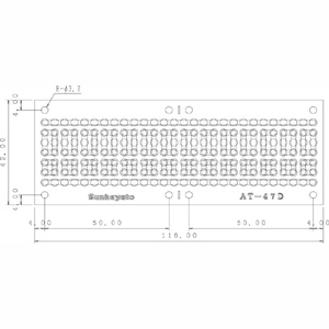 サンハヤト Sunhayato サンハヤト AT-47D 4mmピッチユニバーサル基板