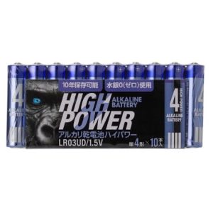 伊藤忠リーテイルリンク 伊藤忠 LR3UD/1.5V アルカリ乾電池UD 単4電池 10P ハイパワー10年保存可能