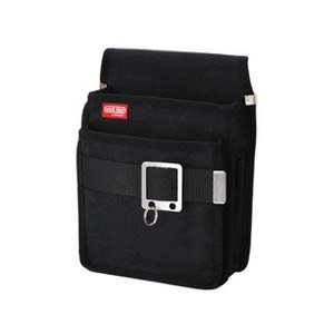 コヅチ KOZUCHI コヅチ NKC-02-BK-B 和柄二段腰袋 黒 前ベルト付