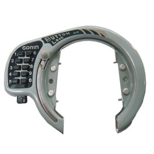 五輪工業 ゴリン GORIN ゴリン GR-520-SL ボタン式大型リング錠 シルバー 自転車鍵カギ GORIN 五輪工業