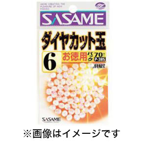 ささめ針 SASAME ささめ針 道具屋 徳用ダイヤカット ピンク 6号 P-386