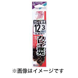 ささめ針 SASAME ささめ針 カレイ 赤 夜光糸付 14号 ハリス 4 AA109