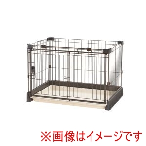 リッチェル Richell リッチェル もっとお掃除簡単ペットサークル 90-60 ダークブラウン