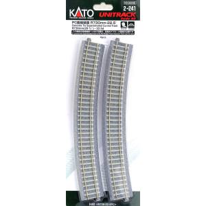 カトー KATO KATO 2-241 HOユニトラック PC曲線線路 R730-22.5° 4本入 HOゲージ カトー