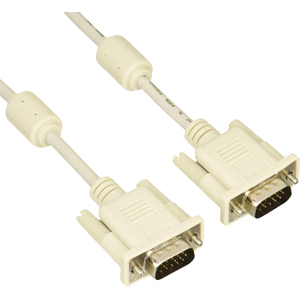 バッファロー BUFFALO バッファロー BSDCV07 ディスプレイケーブル 0.7m D-Sub⇔D-Sub 極細タイプ フェライトコア付き アイボリー