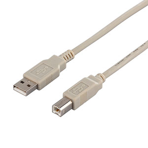 バッファロー BUFFALO USB2.0ケーブル (A to B) アイボリー 0.7m BSUAB207IV