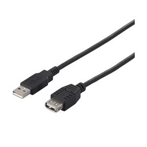 バッファロー BUFFALO USB2.0延長ケーブル (A to A) 3m ブラック BSUAA230BK