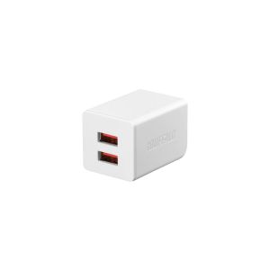 バッファロー BUFFALO 2.4A USB急速充電器 AUTO POWER SELECT機能搭載 2ポートタイプ ホワイト BSMPA2402P2WH