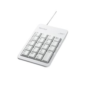 バッファロー BUFFALO 有線テンキーボード Tabキー付き ホワイト BSTK100WH
