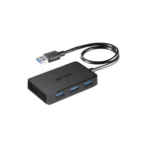 バッファロー BUFFALO USB3.0バスパワーハブ 4ポートタイプ マグネット付 ブラック BSH4U300U3BK