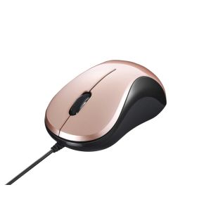 バッファロー BUFFALO バッファロー BSMBU100BP 有線BlueLED光学式マウス 静音/3ボタン ベージュピンク