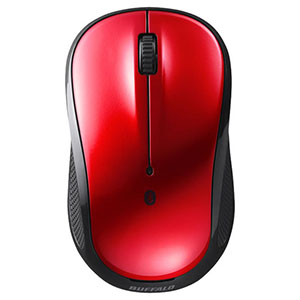 バッファロー BUFFALO Bluetooth3.0対応 BlueLED光学式マウス 静音/3ボタン レッド BSMBB100RD