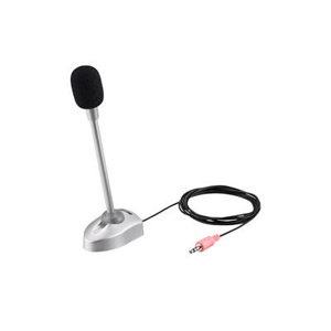 バッファロー BUFFALO マイクロフォン 小型スタンドタイプ 3極ミニプラグ接続 シルバー BSHSMPM110SV