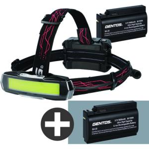 ジェントス GENTOS ジェントス GH-280RG-SET 充電池セット Gシリーズ ハイブリッド式広範囲照射LEDヘッドライト 280RG GENTOS