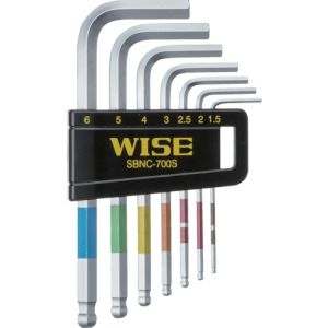 ワイズ WISE ワイズ SBNC-700S ボールポイントレンチ7本セットNC 標準サイズ