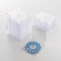 ELECOM エレコム エレコム CCD-JSCS50CR CD/DVDスリムプラケース 1枚収納 50パック クリア