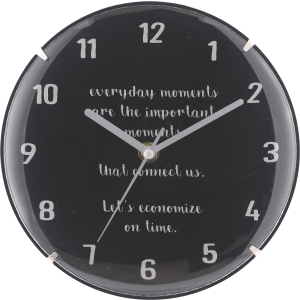 不二貿易 不二貿易 カバー付ウォールクロック ブラック メーカー直送 代引不可 北海道沖縄離島不可