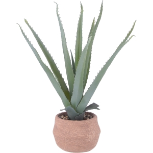 不二貿易 不二貿易 フェイクグリーン アロエ S セメントポット  メーカー直送 代引不可 北海道沖縄離島不可