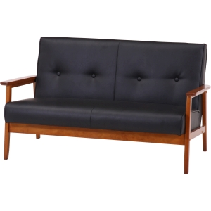 不二貿易 不二貿易 バイキャストPUソファ ミート 2P DBR ダークブラウン メーカー直送 代引不可 北海道沖縄離島不可