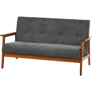 不二貿易 不二貿易 厚手ファブリックソファ ミート 2P GY グレー メーカー直送 代引不可 北海道沖縄離島不可