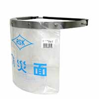 理研科学 RSK 理研科学 防災面 クリア 350M-X 粉塵 芝刈り 薬品 機械操作時 飛沫防止