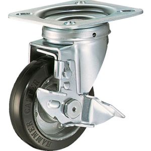ハンマーキャスター HAMMER CASTER ハンマーキャスター 419S-R100-BAR01 400S型 自在SP付 ゴム車 100mm