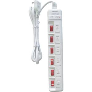 ノア NOATEC ノア NC-2463S 電源タップ 6口 2m 独立スイッチ 雷ガード