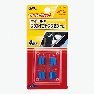 大橋産業 バル BAL バル 1111 エアーバルブキャップ ブルー 4個入 BAL 大橋産業