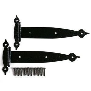 ハイロジック HILOGIK ハイロジック 17485 WH-32 ウエスタン蝶番 EB柄横型 黒色 2枚入 00017485-001