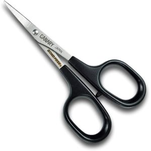 長谷川刃物 キャナリー HDSB-100C はさみ 極細 デザイン用 ボンドフリー カーブ刃 1丁 黒 長谷川刃物 CANARY