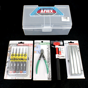 兼古製作所 アネックス Anex アネックス オリジナル11点セット ニッパー ピンセットx3 ハンマー ドライバーx5 ケース Anex 兼古製作所