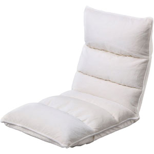 アイリスオーヤマ IRIS アイリスオーヤマ フロアチェア 低反発 ZCR-2 アイボリー 座椅子 リクライニング