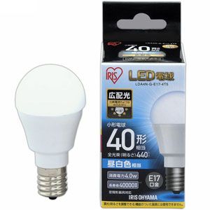アイリスオーヤマ IRIS アイリスオーヤマ LDA4N-G-E17-4T5 LED電球 E17 広配光 40形相当 昼白色