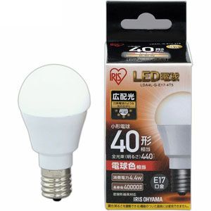 アイリスオーヤマ IRIS LED電球 E17 広配光 40形相当 電球色 LDA4L-G-E17-4T5