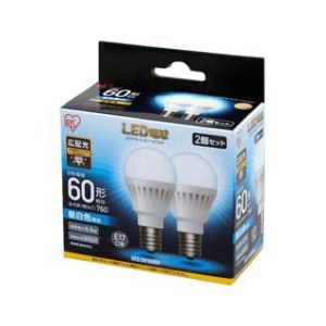 アイリスオーヤマ IRIS LED電球 E17 広配光 60形相当 昼白色 2個セット LDA7N-G-E17-6T52P