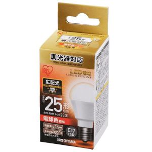 アイリスオーヤマ アイリスオーヤマ LDA3L-G-E17/D-2V3 LED電球 E17 広配光 調光 25形相当 電球色