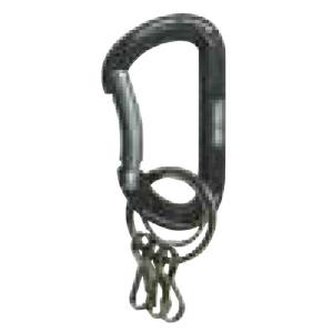 中林製作所 中林製作所 VEX-142 タフレーベル カラビナ & キーホルダ 7mm 黒チタン