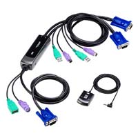 サンワサプライ SANWA SUPPLY 手元スイッチ付きパソコン自動切替器(2:1) SW-KVM2WVXN