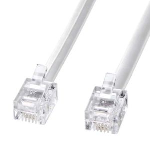 サンワサプライ SANWA SUPPLY モジュラーケーブル (白) TEL-N1-7N2