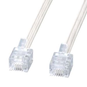 サンワサプライ SANWA SUPPLY エコロジー電話ケーブル TEL-E4-3N2
