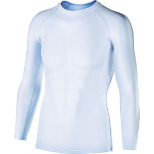 おたふく手袋 メール便1個対象 おたふく JW-623 冷感 消臭 パワーストレッチ 長袖 クルーネックシャツ 白 Mサイズ