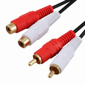 オーム電機 OHM オーム電機 オーディオ延長コード ピンプラグ×2-ピンジャック×2 2m 01-5113 AUD-C20R2J-K