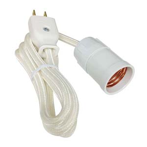 オーム電機 OHM オーム電機 HS-L26SP/W コード付ソケット コンセント E26用 白 04-6255