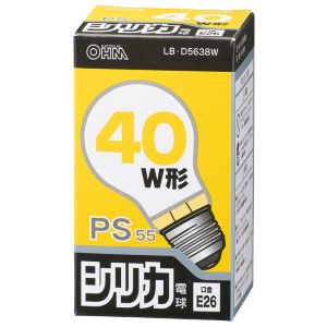 オーム電機 OHM オーム電機 白熱電球 E26 40W ホワイト 06-0640 LB-D5638W